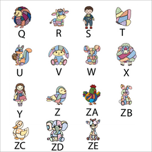 OL6096 - MDF Patchwork Character Doodle Collection - choose one product and character type - Olifantjie - Wooden - MDF - Lasercut - Blank - Craft - Kit - Mixed Media - UK
