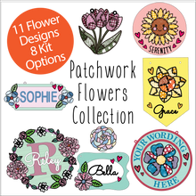 OL6095 - MDF Patchwork Floral Doodle Collection - choose one product and flower type - Olifantjie - Wooden - MDF - Lasercut - Blank - Craft - Kit - Mixed Media - UK