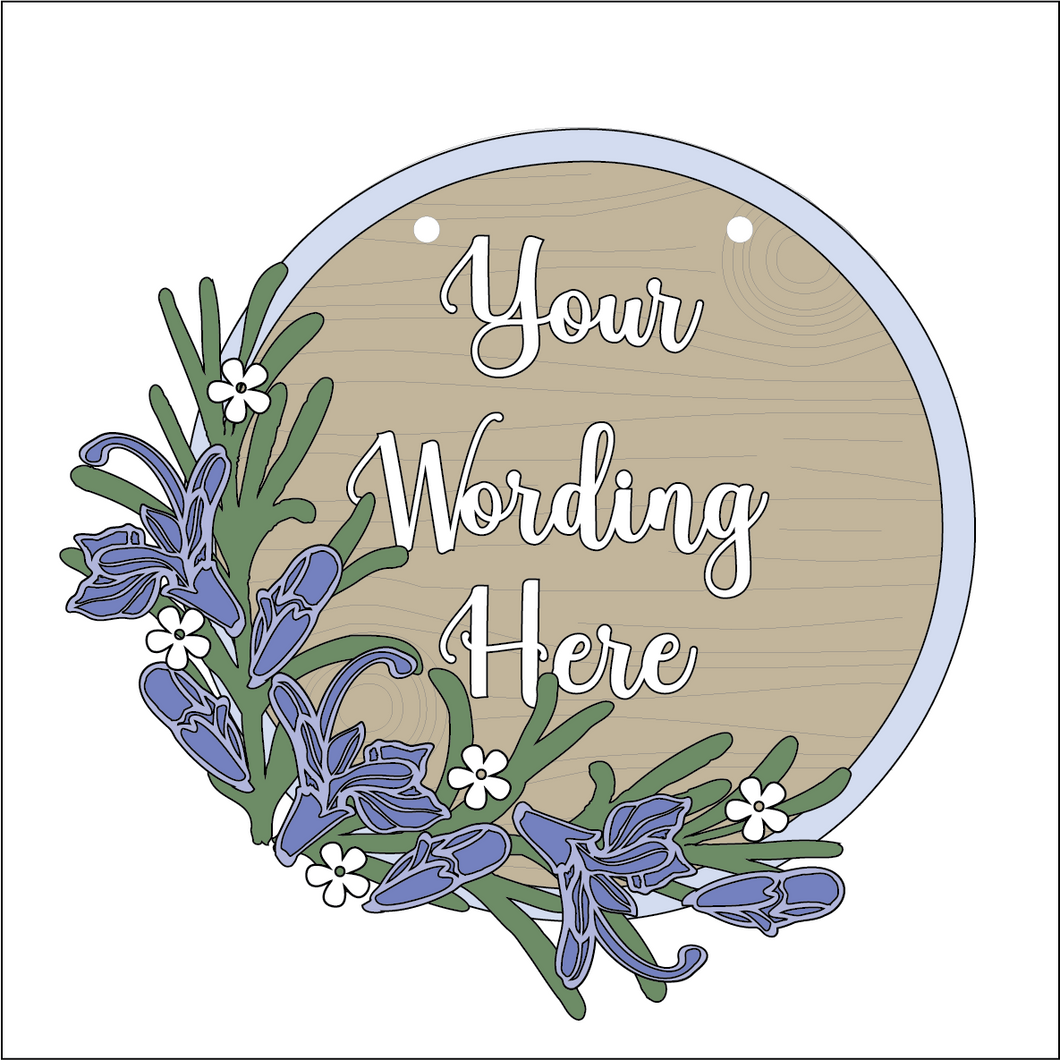 W091 - Rosemary Themed Wreath - Olifantjie - Wooden - MDF - Lasercut - Blank - Craft - Kit - Mixed Media - UK