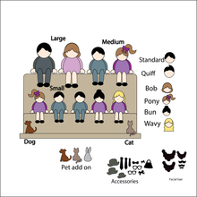 OL4480 - MDF Freestanding Family Plaques - Bases and add ons - people on OL4481 - Olifantjie - Wooden - MDF - Lasercut - Blank - Craft - Kit - Mixed Media - UK