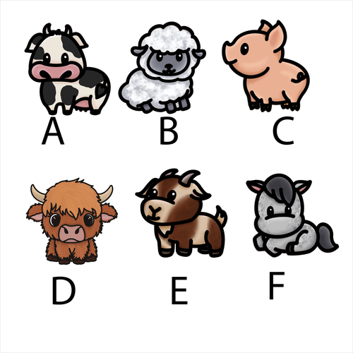 OL5958 - Wall Plaques upto 60cm (optional backing + hanging) - Farm Animals 2 - select one - Olifantjie - Wooden - MDF - Lasercut - Blank - Craft - Kit - Mixed Media - UK