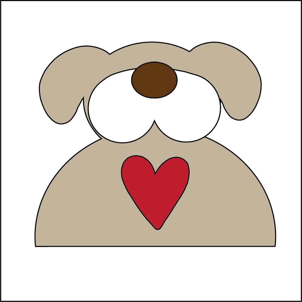 NO341 - MDF Magnet Size 8cm Dog - Olifantjie - Wooden - MDF - Lasercut - Blank - Craft - Kit - Mixed Media - UK