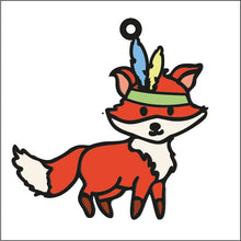 OL1871 - MDF Doodle Tribal Animal Hanging -  Tribal Fox - Olifantjie - Wooden - MDF - Lasercut - Blank - Craft - Kit - Mixed Media - UK