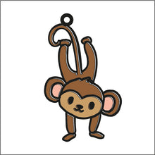 OL1787 - MDF  doodle jungle hanging - Monkey 3 - Olifantjie - Wooden - MDF - Lasercut - Blank - Craft - Kit - Mixed Media - UK