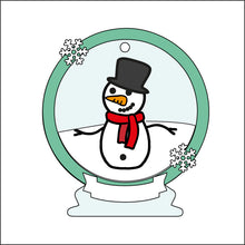 OL2494 - MDF Snowman 2 Christmas Bauble Snow Globe - Olifantjie - Wooden - MDF - Lasercut - Blank - Craft - Kit - Mixed Media - UK