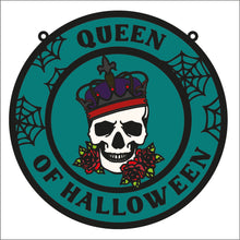 OL2132 - MDF Halloween Doodles -  Round  Scene Layered Plaque = Queen of Halloween Skull - Olifantjie - Wooden - MDF - Lasercut - Blank - Craft - Kit - Mixed Media - UK