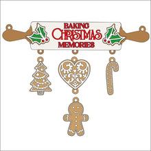 OL2196 - MDF 'Baking Christmas Memories' Cookie Rolling Pin - Olifantjie - Wooden - MDF - Lasercut - Blank - Craft - Kit - Mixed Media - UK