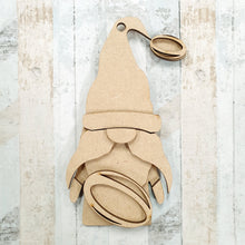 OL806 - MDF Hanging Gnome 12.5cm -  Rugby Male Theme - Olifantjie - Wooden - MDF - Lasercut - Blank - Craft - Kit - Mixed Media - UK