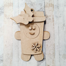 OL1149 - MDF Fancy Dress Gingerbread - Coffee Cup - Olifantjie - Wooden - MDF - Lasercut - Blank - Craft - Kit - Mixed Media - UK