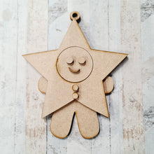 OL1143 - MDF Fancy Dress Gingerbread - Star - Olifantjie - Wooden - MDF - Lasercut - Blank - Craft - Kit - Mixed Media - UK