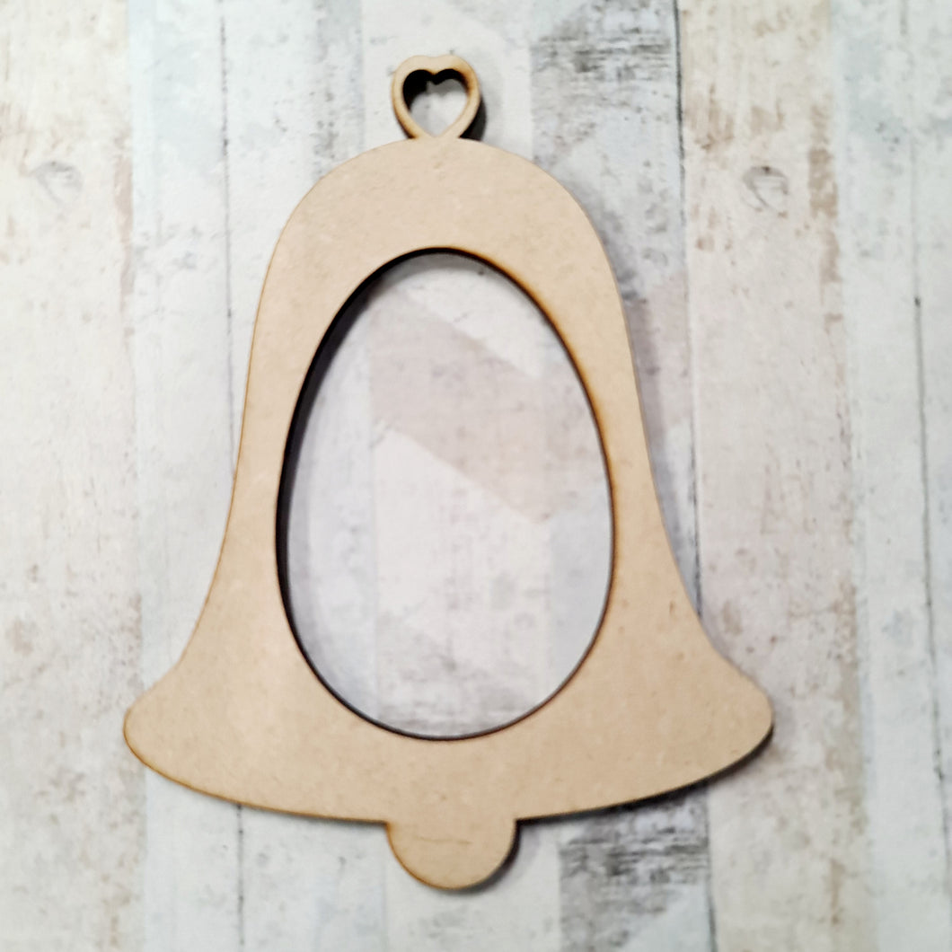 OL1243  - MDF Kinder Egg Hanging Bauble - Bell - Olifantjie - Wooden - MDF - Lasercut - Blank - Craft - Kit - Mixed Media - UK