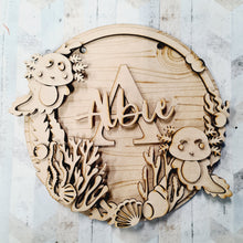 OL1309 - MDF Axolotl cute wreath personalised - Olifantjie - Wooden - MDF - Lasercut - Blank - Craft - Kit - Mixed Media - UK