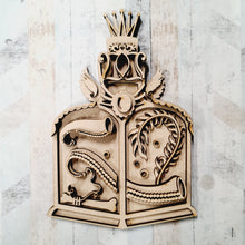 SJ512 - MDF Sarah Jane - Potion Bottle - Tentacle and Wings - Olifantjie - Wooden - MDF - Lasercut - Blank - Craft - Kit - Mixed Media - UK