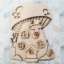 OA001 - MDF Oak Fairy Mushroom House - Olifantjie - Wooden - MDF - Lasercut - Blank - Craft - Kit - Mixed Media - UK