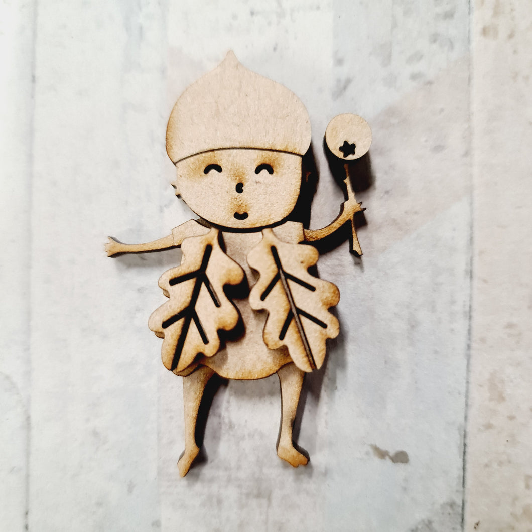 OA009 - MDF Oak Fairy - Baby - Olifantjie - Wooden - MDF - Lasercut - Blank - Craft - Kit - Mixed Media - UK