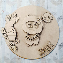 OL1423 - MDF Cute Alpaca plaque personalised - Olifantjie - Wooden - MDF - Lasercut - Blank - Craft - Kit - Mixed Media - UK