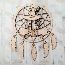 DC072 - MDF Cute  Ballerina - Style 2 Dream Catcher - with Initials, Name or Wording - Olifantjie - Wooden - MDF - Lasercut - Blank - Craft - Kit - Mixed Media - UK