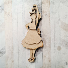 SJ376 - MDF Sarah Jane Vintage Mistletoe Lady - Olifantjie - Wooden - MDF - Lasercut - Blank - Craft - Kit - Mixed Media - UK