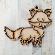 OL1490 - MDF  doodle animal hanging - fox - Olifantjie - Wooden - MDF - Lasercut - Blank - Craft - Kit - Mixed Media - UK