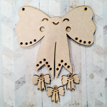 OL849 - MDF Kawaii Cute Bow Hanging - Olifantjie - Wooden - MDF - Lasercut - Blank - Craft - Kit - Mixed Media - UK