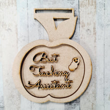 OL1501 - MDF Personalised Apple medal - Olifantjie - Wooden - MDF - Lasercut - Blank - Craft - Kit - Mixed Media - UK
