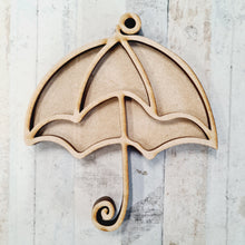 OL1556 - MDF  doodle animal hanging - Umbrella - Olifantjie - Wooden - MDF - Lasercut - Blank - Craft - Kit - Mixed Media - UK