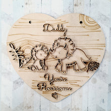 OL1562 - MDF Dinosaur Doodle personalised Plaque- Triceratops - Olifantjie - Wooden - MDF - Lasercut - Blank - Craft - Kit - Mixed Media - UK