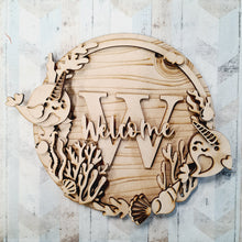 OL1310 - MDF Narwhal cute wreath personalised - Olifantjie - Wooden - MDF - Lasercut - Blank - Craft - Kit - Mixed Media - UK