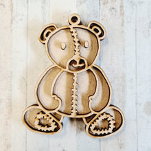 OL1596 - MDF Doodle Nursery hanging - Teddy bear - Olifantjie - Wooden - MDF - Lasercut - Blank - Craft - Kit - Mixed Media - UK