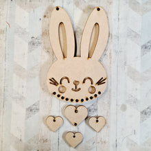 OL851 - MDF Kawaii Cute Bunny Head Hanging - Olifantjie - Wooden - MDF - Lasercut - Blank - Craft - Kit - Mixed Media - UK
