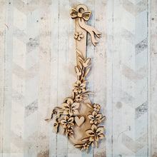 OL845 - MDF Floral Wooden Spoon Hanging - Orchid - Olifantjie - Wooden - MDF - Lasercut - Blank - Craft - Kit - Mixed Media - UK