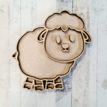 OL1792 - MDF  doodle Farm hanging - Sheep Style 4 - Olifantjie - Wooden - MDF - Lasercut - Blank - Craft - Kit - Mixed Media - UK