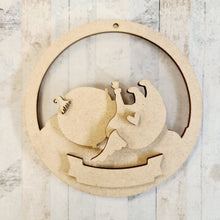 CH129 - MDF & Acrylic Laying Baby Circle Bauble - Olifantjie - Wooden - MDF - Lasercut - Blank - Craft - Kit - Mixed Media - UK