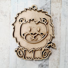 OL1956  - MDF Doodle Jungle Animal Hanging -  Lion 3 - Olifantjie - Wooden - MDF - Lasercut - Blank - Craft - Kit - Mixed Media - UK