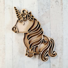 OL1994  - MDF Doodle Unicorn Hanging - Style 1 - Olifantjie - Wooden - MDF - Lasercut - Blank - Craft - Kit - Mixed Media - UK