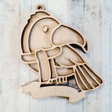OL2122 - MDF Doodle Jungle Christmas Hanging - Toucan 2 - with or without banner - Olifantjie - Wooden - MDF - Lasercut - Blank - Craft - Kit - Mixed Media - UK
