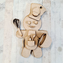 OL1417 - MDF Fancy Dress Gingerbread - Baker / Chef - Olifantjie - Wooden - MDF - Lasercut - Blank - Craft - Kit - Mixed Media - UK