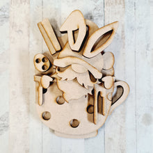 OL2150 - MDF Easter Bunny Gonk - Decoration - optional hole - Olifantjie - Wooden - MDF - Lasercut - Blank - Craft - Kit - Mixed Media - UK