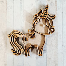 OL1999 - MDF Doodle Unicorn Hanging - Style 6 - Olifantjie - Wooden - MDF - Lasercut - Blank - Craft - Kit - Mixed Media - UK