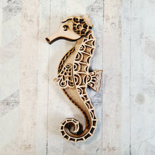 SJ297 - MDF Mandala Seahorse Craft Kit - Olifantjie - Wooden - MDF - Lasercut - Blank - Craft - Kit - Mixed Media - UK