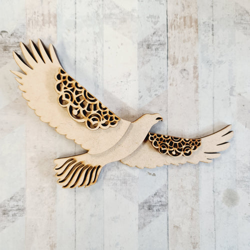 SJ309 - MDF Mandala Eagle Craft Kit - Olifantjie - Wooden - MDF - Lasercut - Blank - Craft - Kit - Mixed Media - UK