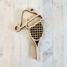 OL2182 - MDF Sport Hanging Bauble - Tennis - with or without banner - Olifantjie - Wooden - MDF - Lasercut - Blank - Craft - Kit - Mixed Media - UK