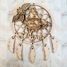 DC101 - MDF Doodle Woodland Gnome Dream Catcher Style 2 - with Initial or Wording - Olifantjie - Wooden - MDF - Lasercut - Blank - Craft - Kit - Mixed Media - UK