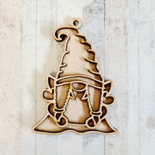 OL2260 - MDF Doodle Halloween Gonk Gnome Hanging - Female Vampire - with or without banner - Olifantjie - Wooden - MDF - Lasercut - Blank - Craft - Kit - Mixed Media - UK
