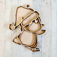 OL2429 - MDF Doodle Penguin Hanging - Style 1 - With or Without Banner - Olifantjie - Wooden - MDF - Lasercut - Blank - Craft - Kit - Mixed Media - UK