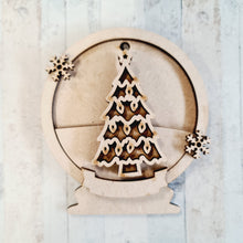 OL2531 - MDF Tree  Christmas Bauble Snow Globe - Olifantjie - Wooden - MDF - Lasercut - Blank - Craft - Kit - Mixed Media - UK