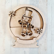 OL2513 - MDF Gingerbread 1 Christmas Bauble Snow Globe - Olifantjie - Wooden - MDF - Lasercut - Blank - Craft - Kit - Mixed Media - UK