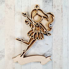 OL2543 - MDF Doodle Fairy Hanging - Style 1 - With or Without Banner - Olifantjie - Wooden - MDF - Lasercut - Blank - Craft - Kit - Mixed Media - UK