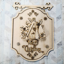 OL2551 - MDF Farmhouse Christmas - Hanging layered Sign  -  Alpine House - wording options - Olifantjie - Wooden - MDF - Lasercut - Blank - Craft - Kit - Mixed Media - UK