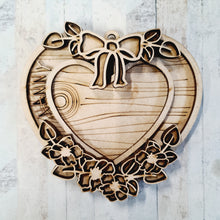 OL2809 - MDF Personalised Hanging Heart - Doodle Florals - Olifantjie - Wooden - MDF - Lasercut - Blank - Craft - Kit - Mixed Media - UK